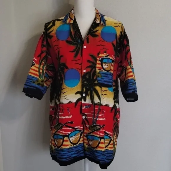 Vintage Free Style by Glorious Hawaiian Men's Buttons down Small - Picture 1 of 8